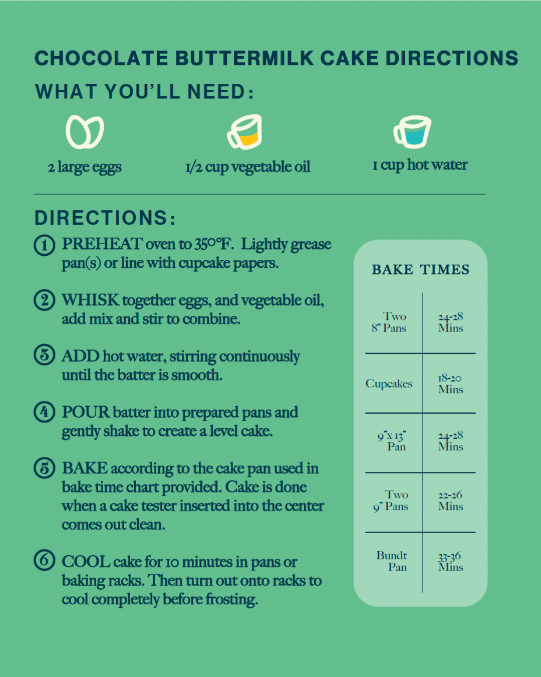 Chocolate Buttermilk Cake Mix