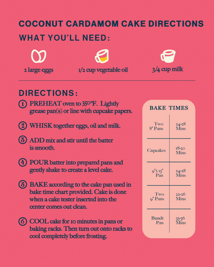 Coconut Cardamom Cake Mix